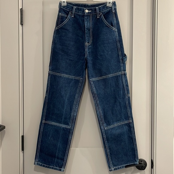 Brandy Melville Ariana Painter Cargo Jeans Small Carpenter Straight Leg - Picture 5 of 9